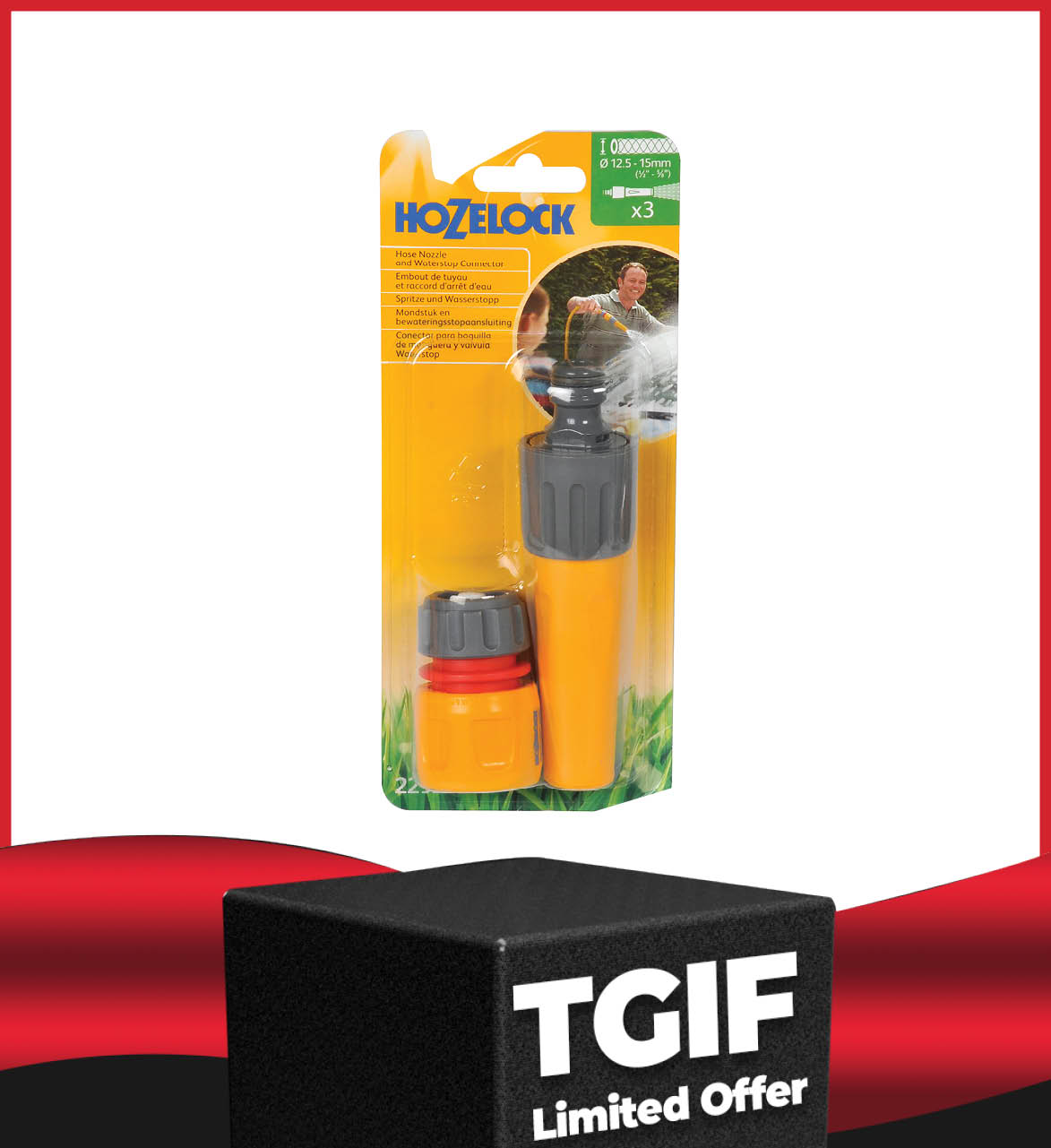 Hozelock Hose Nozzle with Stop